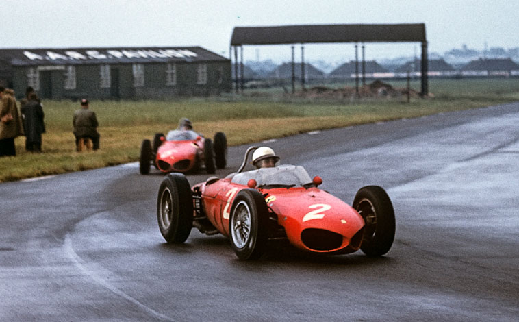 Ferrari’s 1961 World Champion Phil-Hill British Grand Prix at Aintree.